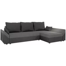 Canapea de colț Space Meble Dante L, Sawana 21/Sawana 05 Gray/Dark Gray