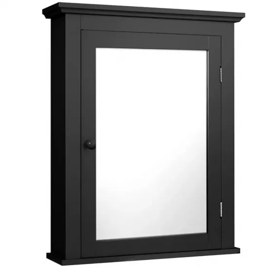 Зеркало для ванной Costway HW59321BK (56 см), Black