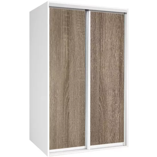 Dulap glisant Modern Braun Top 2 (160x210x45) 2 PAL, White/Sonoma Oak Truffle
