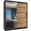 Dulap glisant Belini MZ SZP2/0/B/DW/0/BL (133x218x60), Wotan Oak/Black