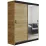 Шкаф-купе Prime Furniture Retro 1 (138x205x59), Craft Oak Golden/Black