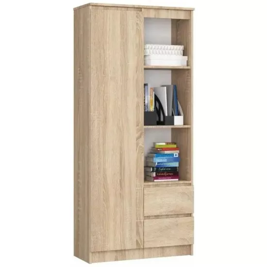 Raft Akord R11 R80 1D2SZ, 80 cm x 180 cm x 35 cm, Sonoma Oak