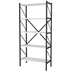 Raft Fabulous Shelves Metal 5, 66 cm x 160 cm x 34 cm, White/Black