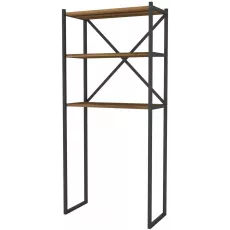 Стеллаж для стиральной машины Fabulous 66x34x160, Walnut/Black