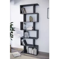 Raft Bofigo Zigzag 6 Shelves, 80x192,6x24, Anthracite