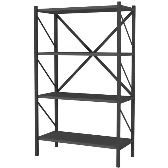 Стеллаж Fabulous 4 Shelves Metal, 66 см x 121 см x 34 см, Anthracite