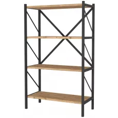 Стеллаж Fabulous 4 Shelves Metal, 66 см x 121 см x 34 см, Pine/Black Стеллаж Fabulous 4 Shelves Metal, 66 см x 121 см x 34 см, Pine/Black