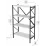 Стеллаж Fabulous 4 Shelves Metal, 66 см x 121 см x 34 см, White/Black