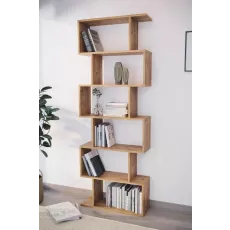 Raft Bofigo Zigzag 6 Shelves, 80x192,6x24, Pine