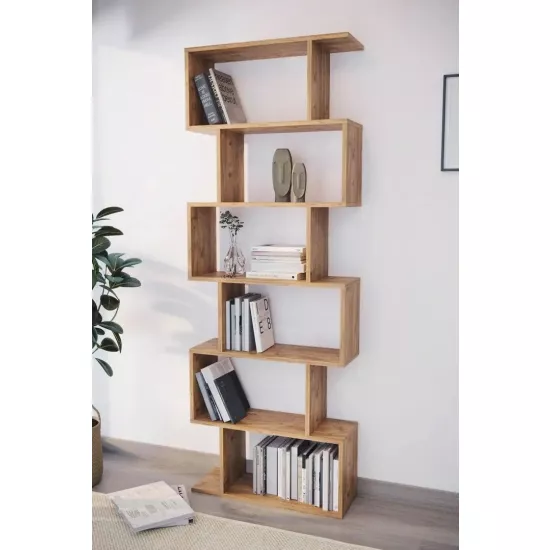 Стеллаж Fabulous Zigzag 6 Shelves, 70 см x 192,6 см x 24 см, Pine