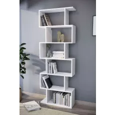 Raft Bofigo Zigzag 6 Shelves, 80x192,6x24, White