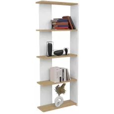 Стеллаж Prestige Aeris 5 Layer, 58 см x 170 см x 21,5 см, White/Pine Стеллаж Prestige Aeris 5 Layer, 58 см x 170 см x 21,5 см, White/Pine