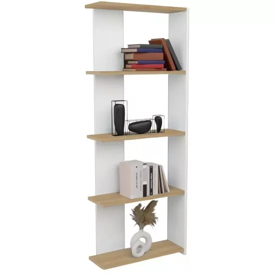 Стеллаж Prestige Aeris 5 Layer, 58 см x 170 см x 21,5 см, White/Pine