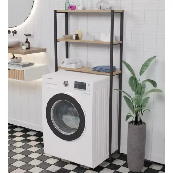 Стеллаж для стиральной машины Prestige 3 полки, Pine/Black