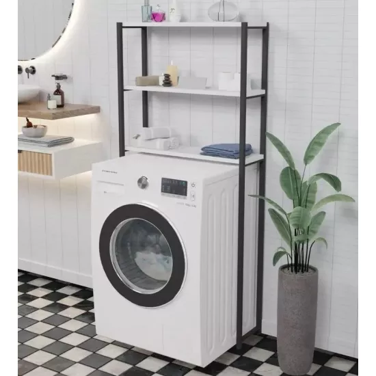 Стеллаж для стиральной машины Prestige 3 полки, White/Black