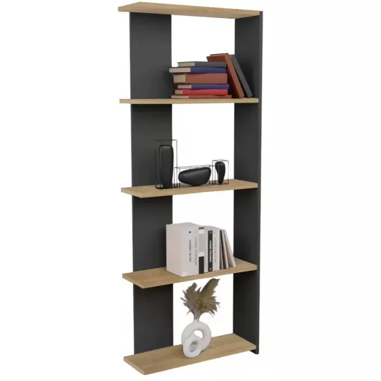 Стеллаж Prestige Aeris 5 Layer, 58 см x 170 см x 21,5 см, Anthracite/Pine