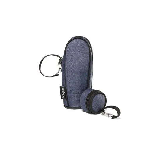 Termoconteiner universal pentru sticle + husă pentru suzetă BabyOno Blue