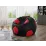 Кресло мешок Mirjan24 Ksante 500 L, Black/Red