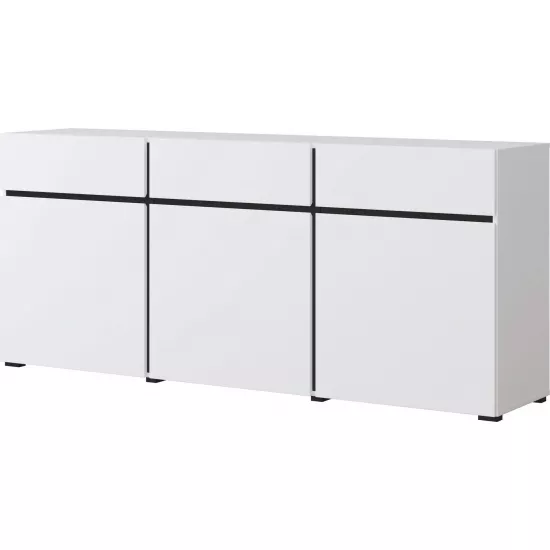 Тумба под ТВ Helvetia Cross 3D3S (180 см), White/Black