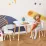 Set masa + 2 scaune Homcom 312-043 White/Pine