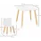 Set masa + 2 scaune Homcom 312-043 White/Pine