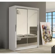 Dulap glisant Space Meble Miami VII (120x200x58), White Matte