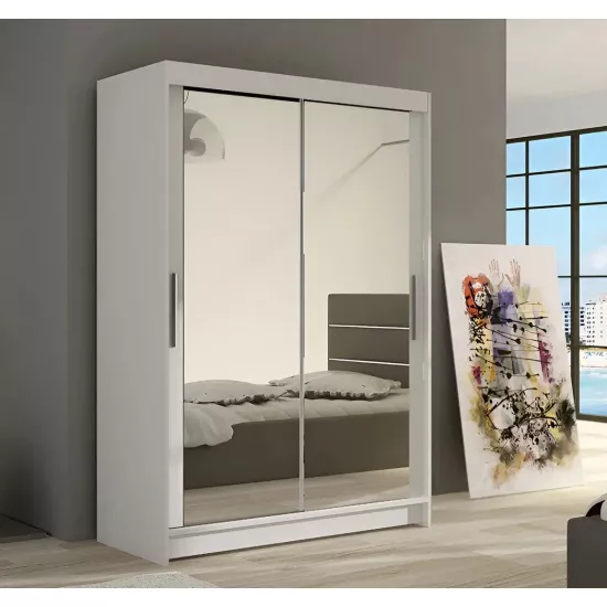 Шкаф-купе Space Meble Miami VII (120x200x58), White Matte