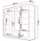 Dulap glisant Space Meble Talin III (180x215x58), White Matte/Sonoma