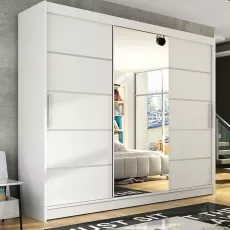 Dulap glisant Space Meble Aston VI (250x215x58), White Matte