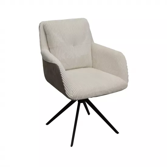 Scaun Decoprim Lily rotativ la 360 grade, Beige