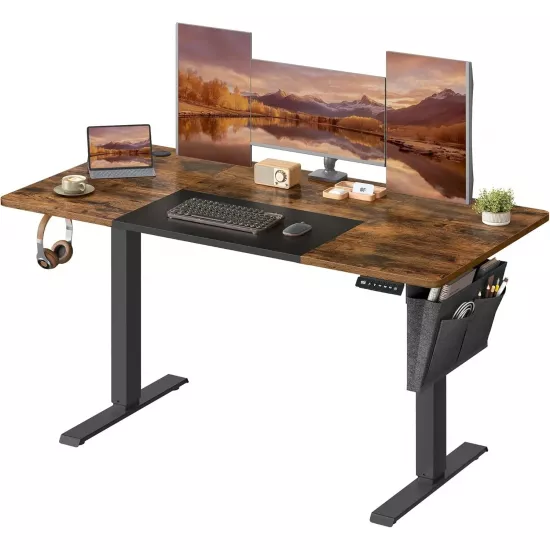 Стол игровой Songmics LSD016X01, Vintage Brown/Black