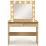 Masă toaletă Halmar Hollywood cu iluminare, Artisan Oak