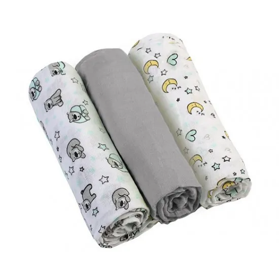 Set BabyOno Pelinci de muselinÄ? supermoale (3 buc.)