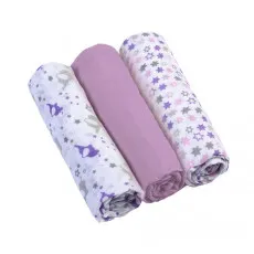 Scutece BabyOno Pelinci de muselină Violet (70x70cm 3pcs) Scutece BabyOno Pelinci de muselină Violet (70x70cm 3pcs)