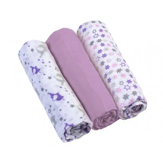 Пелёнки BabyOno 348/04 Violet (70x70cm 3pcs)