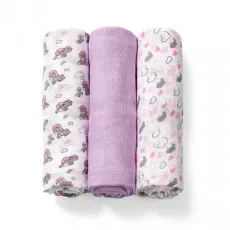Scutece BabyOno Pelinci de muselină Pink (70x70cm 3pcs) Scutece BabyOno Pelinci de muselină Pink (70x70cm 3pcs)