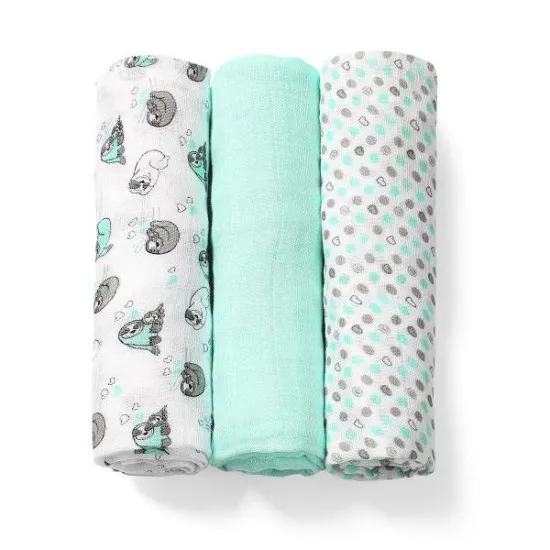 Scutece BabyOno Pelinci de muselinÄ? Mint (70x70cm 3pcs)