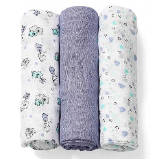 Scutece BabyOno Pelinci de muselină Denim (70x70cm 3pcs)