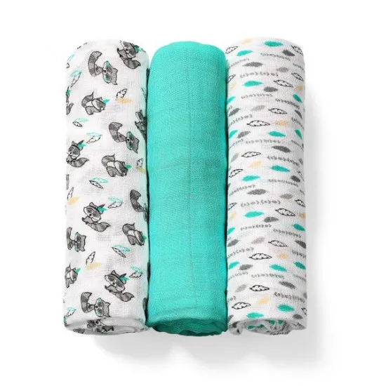 Scutece BabyOno Pelinci de muselinÄ? Turquoise (70x70cm 3pcs)
