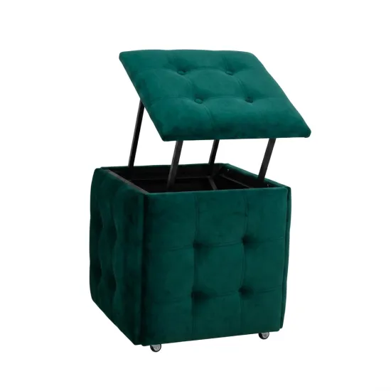 Bancheta Nex Home Cub Transformer 5 scaune in 1, N36 Verde Smarald