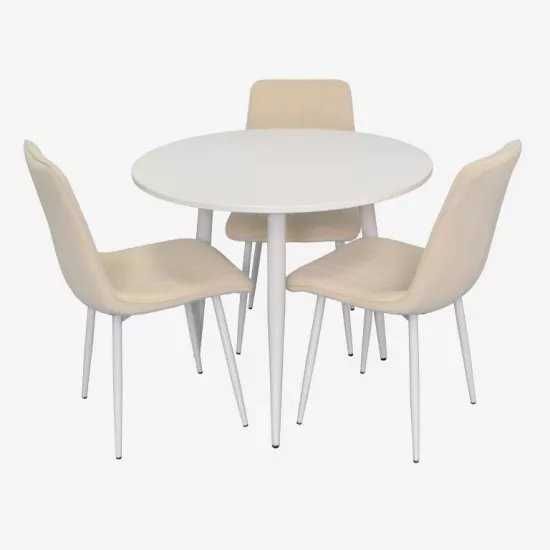 Набор мебели Eva DT 404-5WH + 3 XR-154Wh Light Cream 3