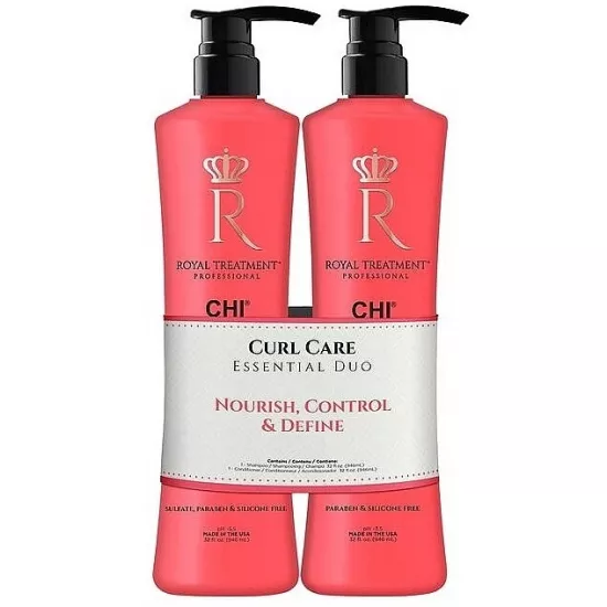 Set CHI Royal Treatment Curl Care Essentials Duo (shm/946ml + cond/946ml)