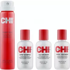 Set CHI Infra Protect & Hold Travel Kit (sh/59ml + cond/59ml + h/treat/59ml + spray/74g) Set CHI Infra Protect & Hold Travel Kit (sh/59ml + cond/59ml + h/treat/59ml + spray/74g)
