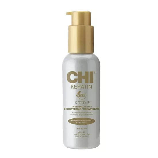 Fluid pentru pÄ?r cu efect de netezire CHI Keratin K-Trix 5 Smoothing Treatment, 116 ml