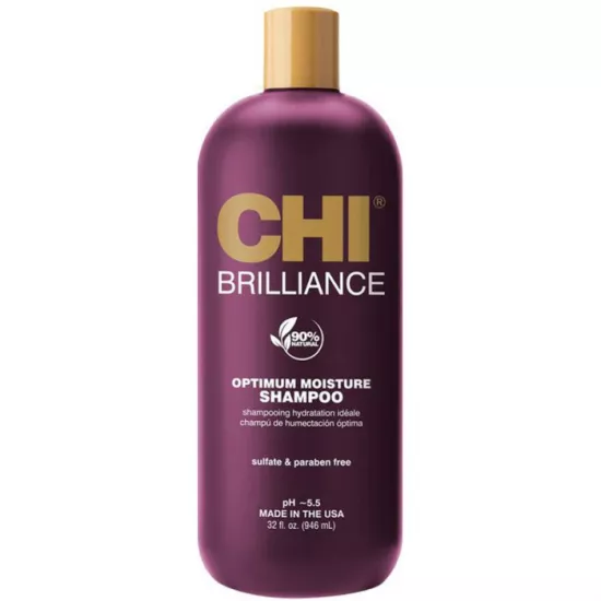 Sampon pentru păr deteriorat CHI Brilliance Optimum Moisture Shampoo, 946 ml