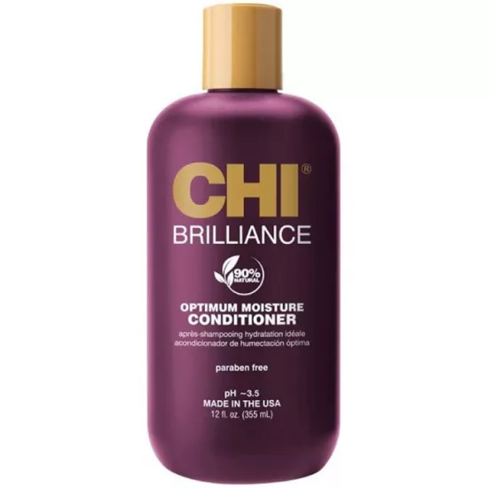 Balsam pentru păr deteriorat CHI Brilliance Optimum Moisture Conditioner, 355 ml