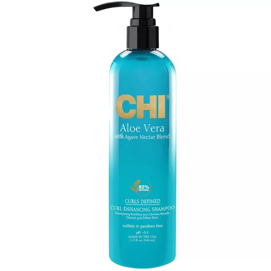 Sampon pentru pÄ?r creÈ? CHI Aloe Vera Curl Enhancing Shampoo, 355 ml