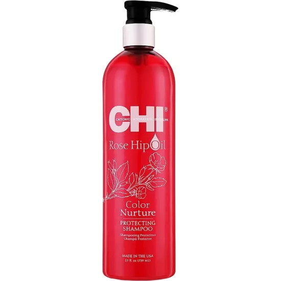 Sampon pentru păr vopsit CHI Rose Hip Oil Color Protect Shampoo, 739 ml
