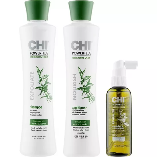 Set CHI Power Plus Starter Kit (sham/355ml + treatment/104ml + cond/355ml)