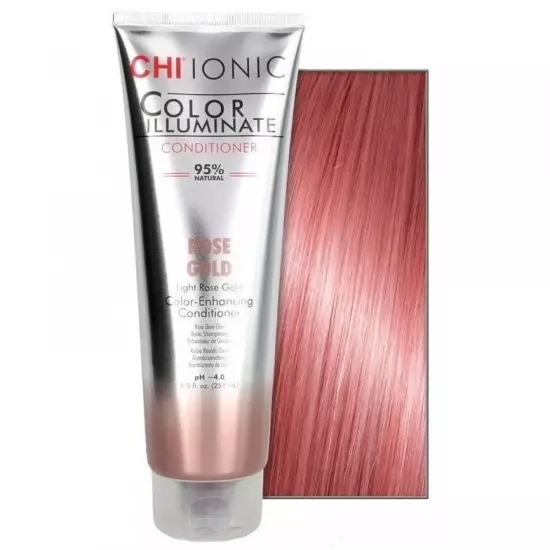Balsam nuanÈ?ator pentru pÄ?r CHI Ionic Color Illuminate Conditioner Rose Gold, 251 ml